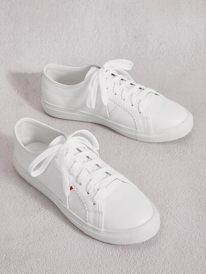 Lace-up Front Low Top Sneakers