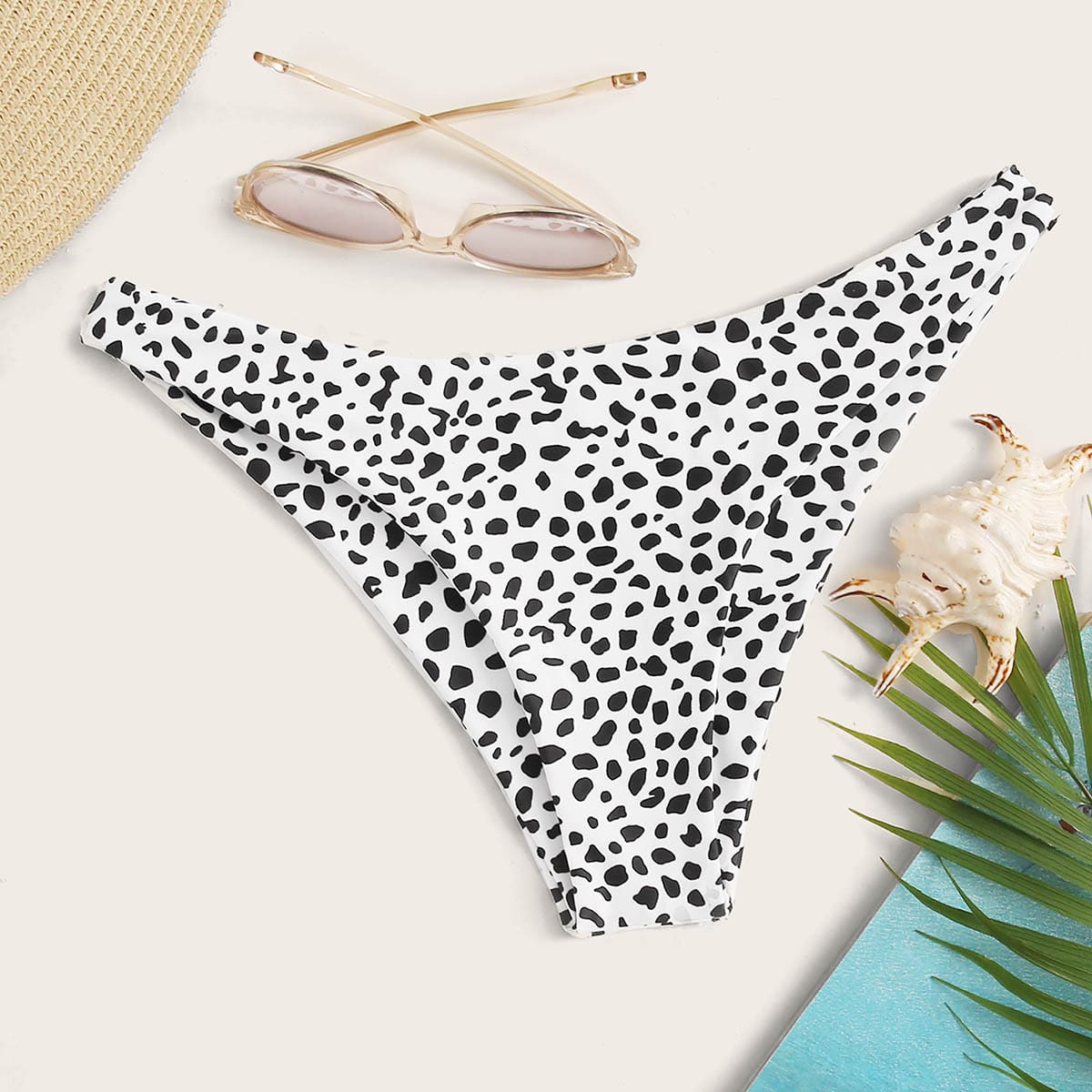 

Dalmatian Hipster Bikini Bottom, Black and white