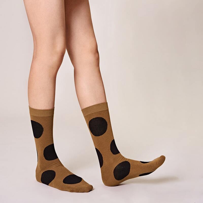 

1pair Polka Dot Pattern Socks, Multicolor