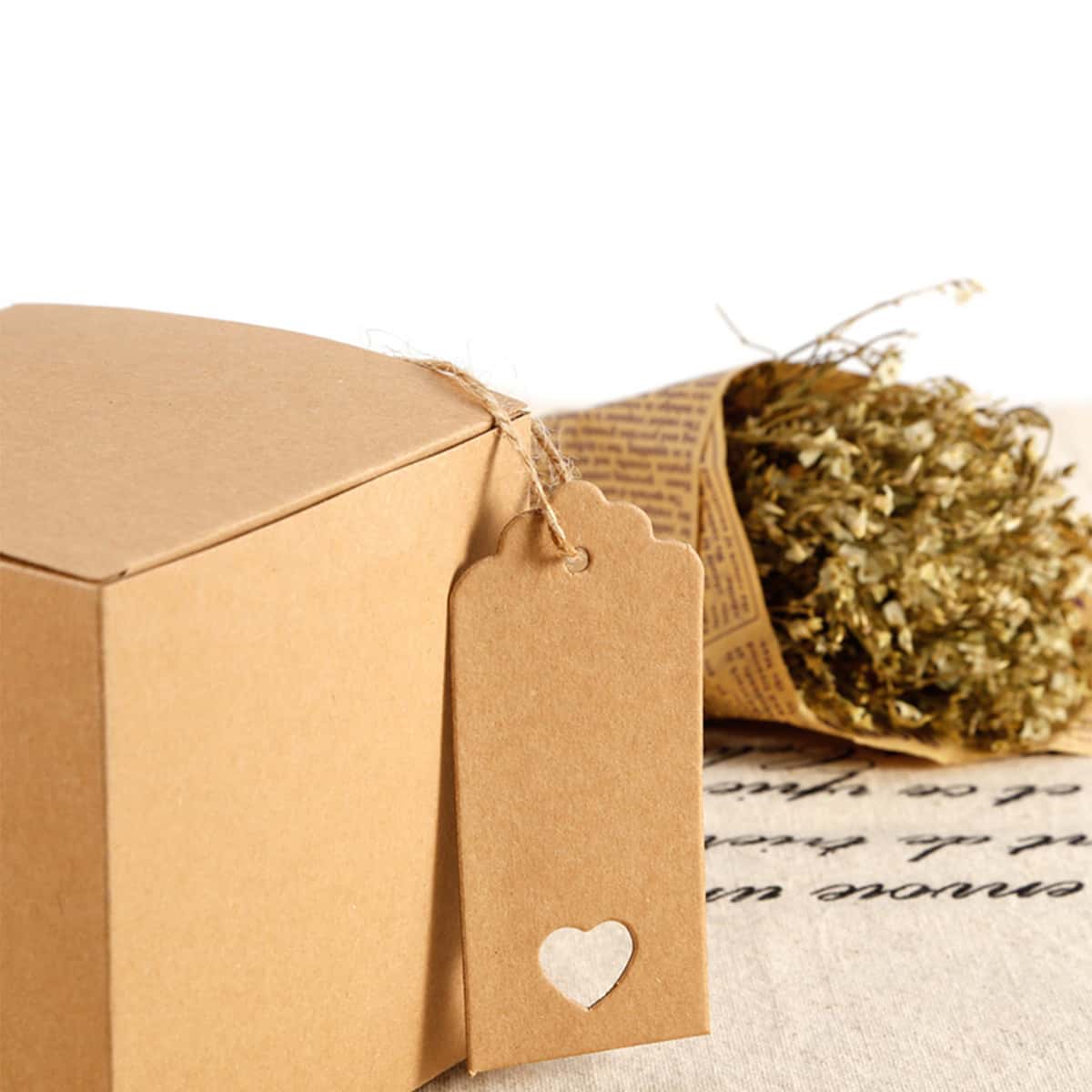 

100pcs Kraft Paper & 20M Hemp Rope, Khaki