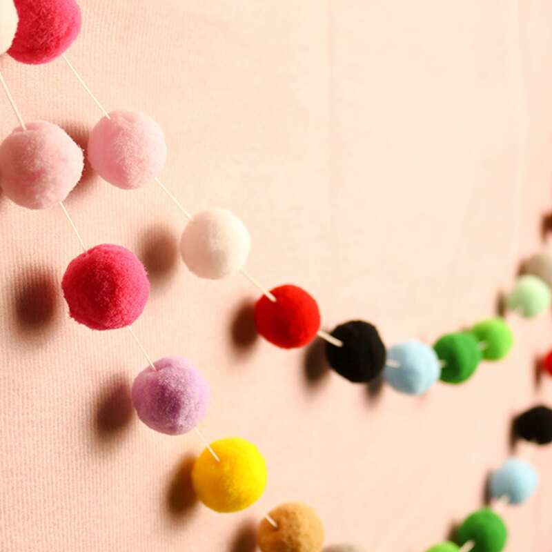 

1pc Colorful Pom Pom String Hanging Wall OrnaGuyst