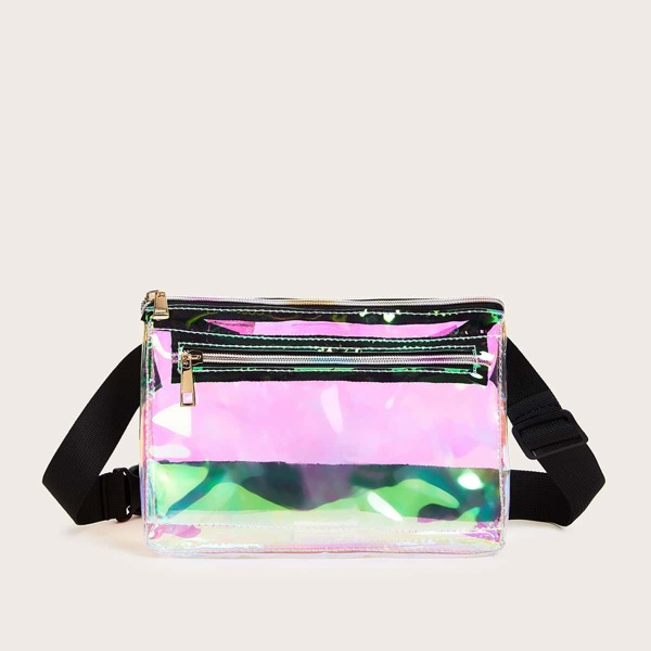

Holographic Clear Fanny Pack, Multicolor