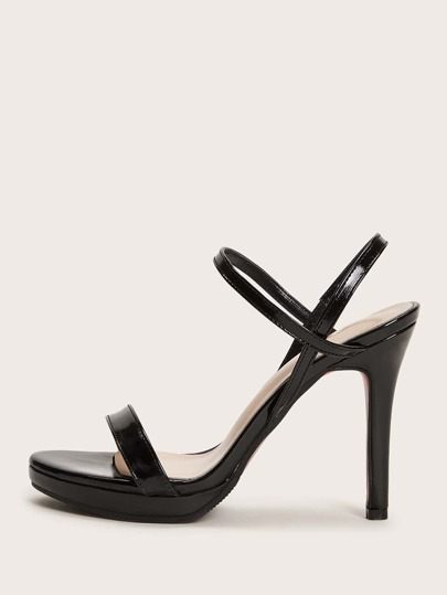 Open Toe Slingback Stiletto Heels