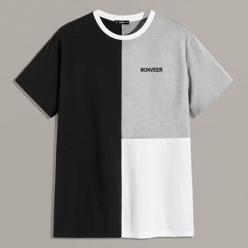 

Guys Letter Graphic Colorblock Tee, Multicolor