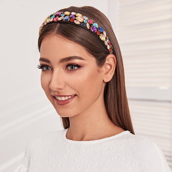 

Gemstone Decor Hair Hoop, Multicolor