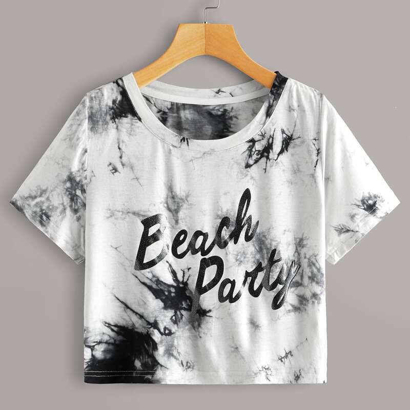 

Tie Dye Letter Graphic Tee, Multicolor