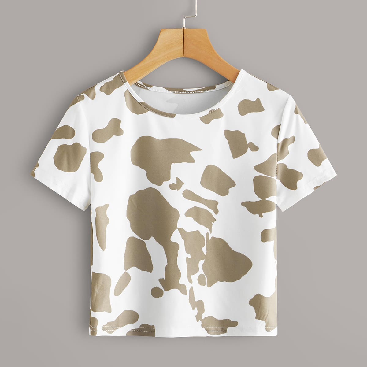 

Cow Print Short Sleeve Tee, Multicolor