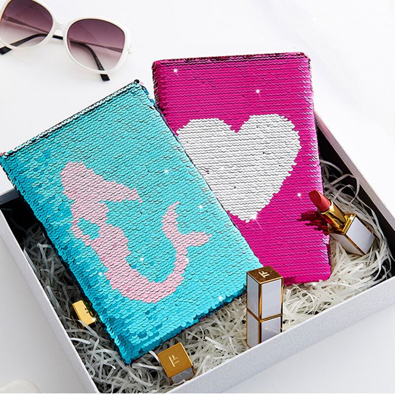 

1pack Sequin Decor Cover Notebook