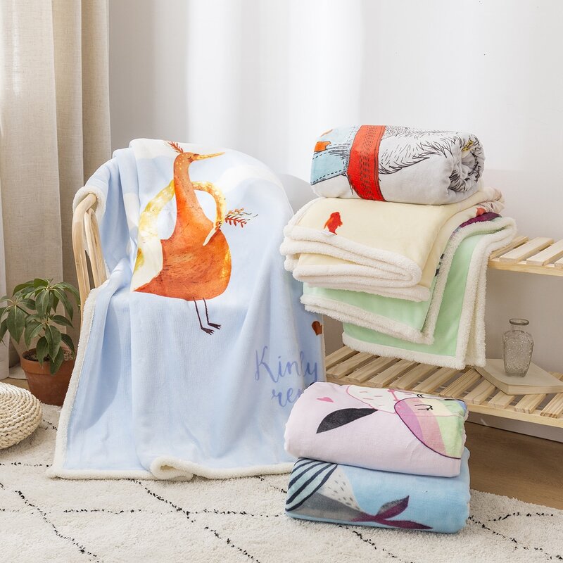 

1pack Cartoon Graphic Blanket, Multicolor