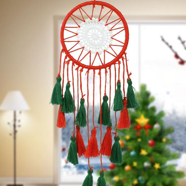 

Tassel Charm Christmas Dreamcatcher, Multicolor