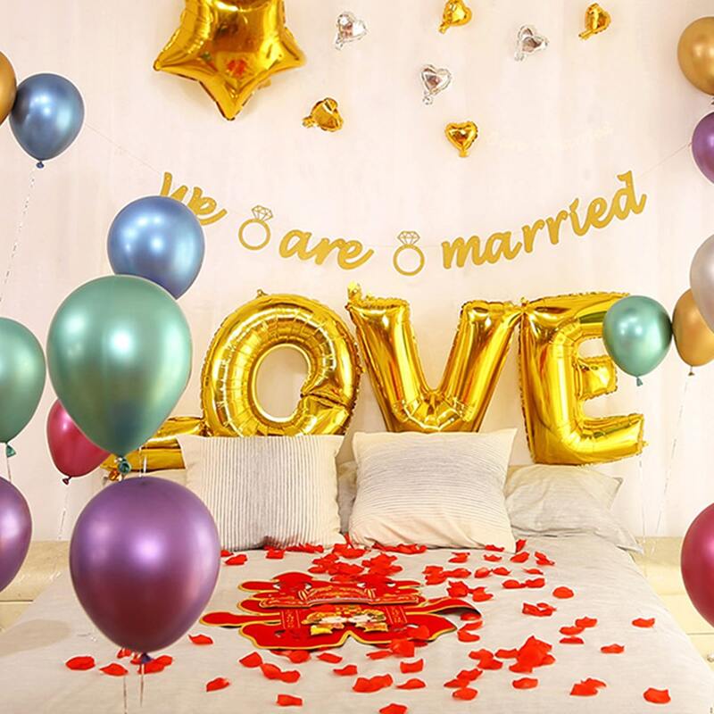 

30pcs 12inch Metallic Latex Balloon Set, Multicolor