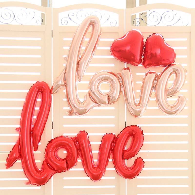 

1pc Letter Design Aluminum Foil Balloon, Multicolor