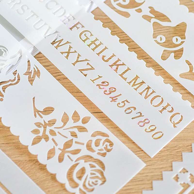 

1pc Random Pattern Hollow Template Ruler