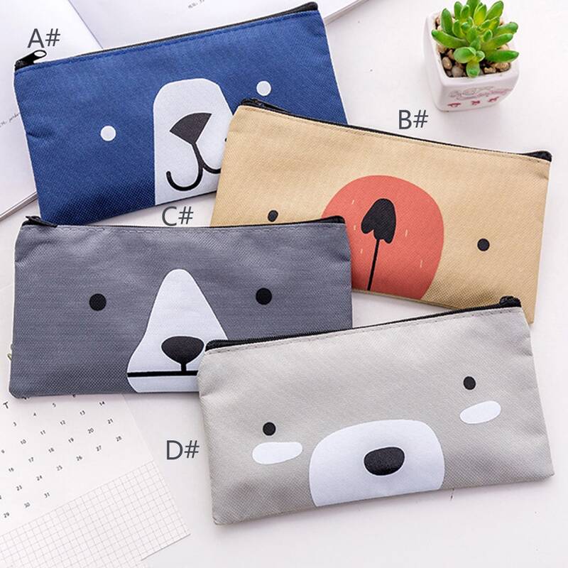 

1pc Cute Bear Face Pattern Pencil Case
