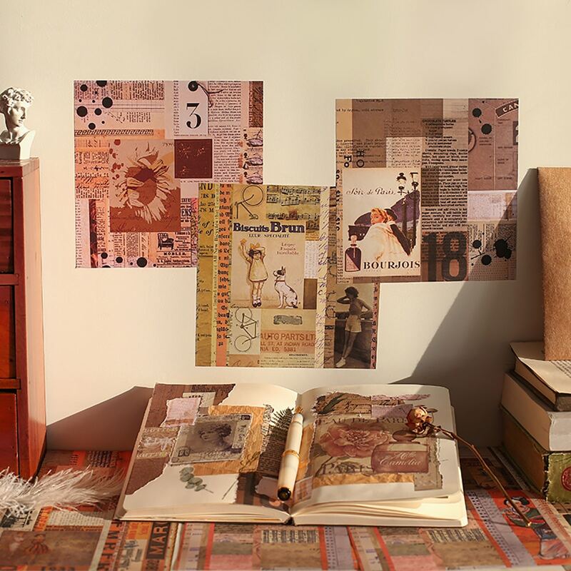 

12sheets Vintage Pattern Decorative Sticker