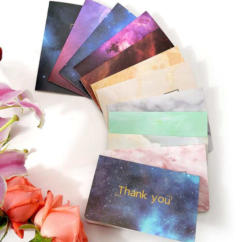 

4pcs Random Starry Sky & Marble Pattern Greeting Card