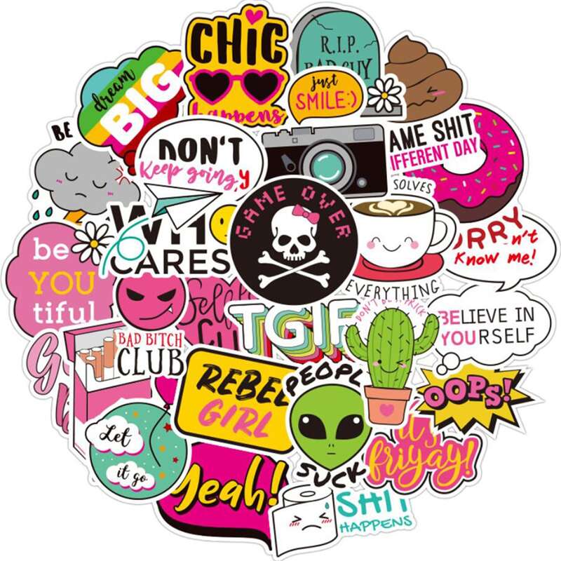 

44pcs Letter Graphic Sticker