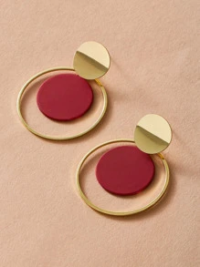 imoli 1對對色圓環耳墜 - 彩色 - 查看 3