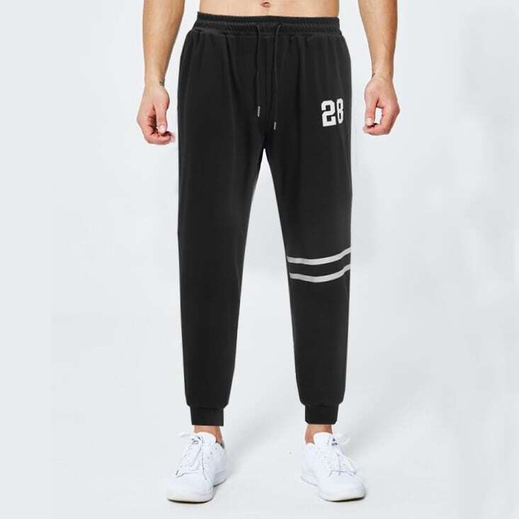 

Guys Letter Graphic Drawstring Sweatpants, Black