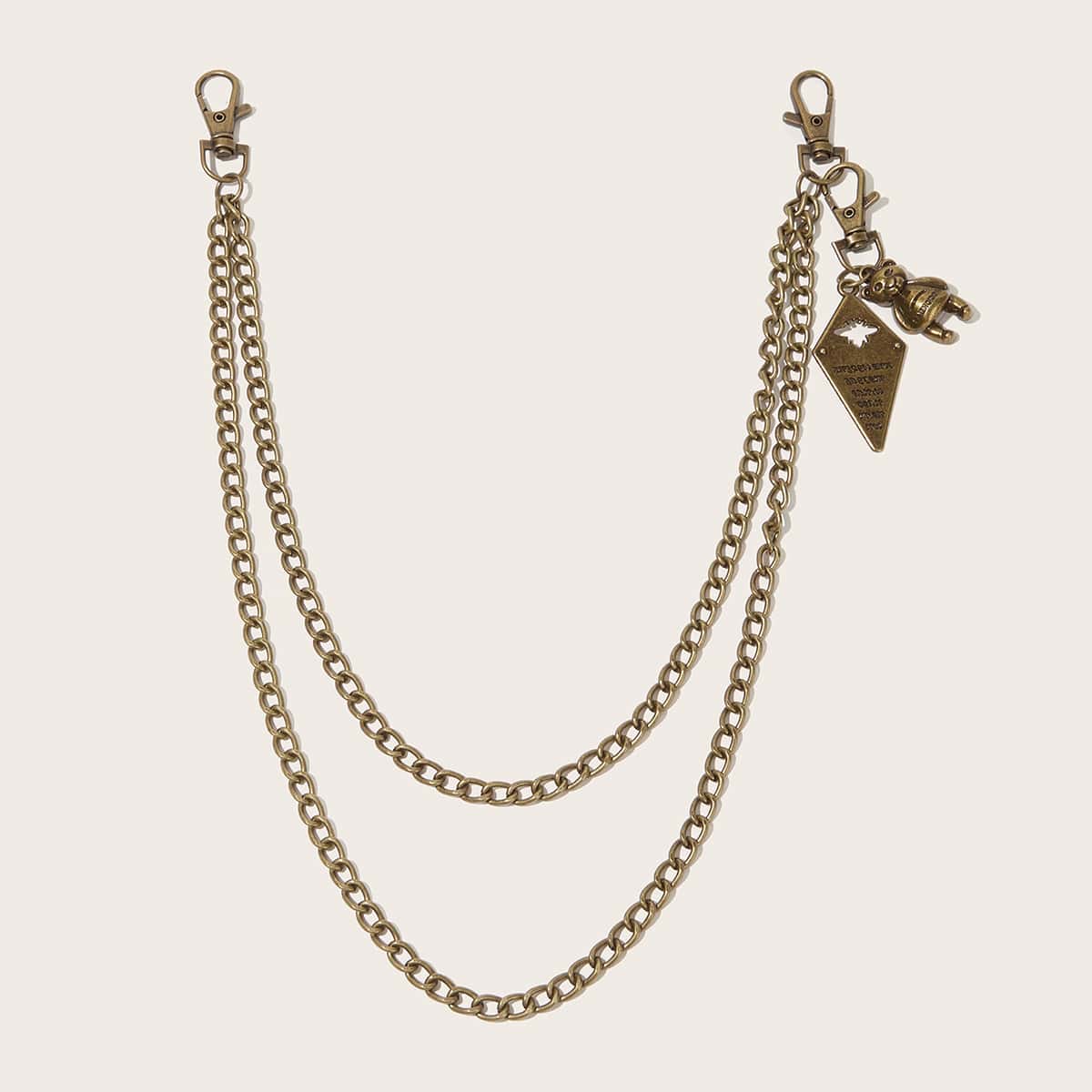 

Guys Bear Charm Pant Chain, Gold