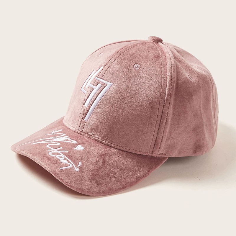 

Guys Letter Graphic Baseball Cap, Pink