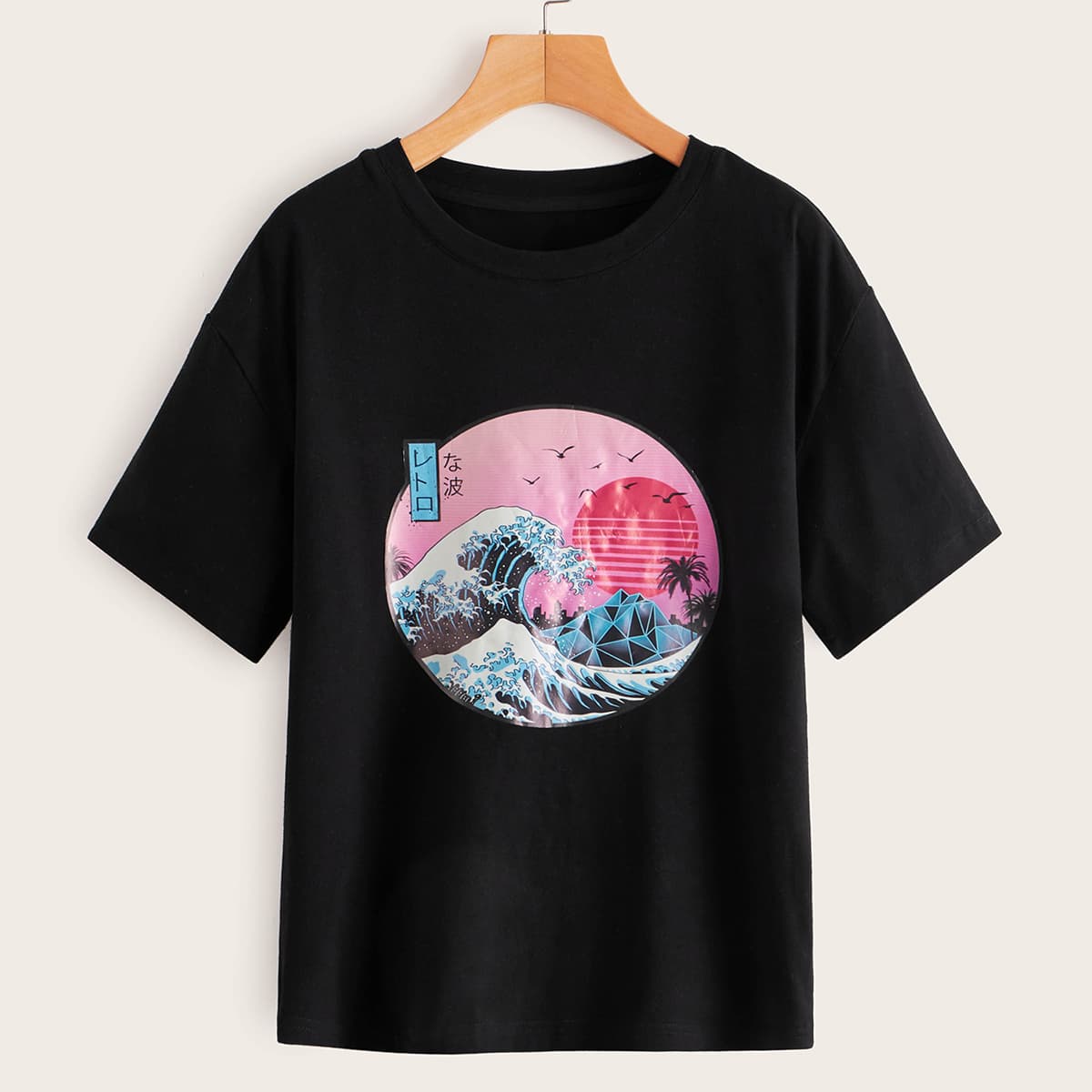 

Japanese Ukiyoe Print Black Tee
