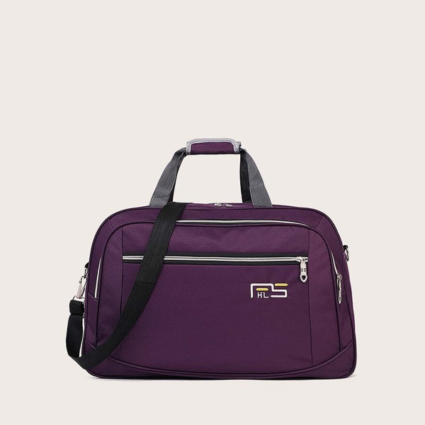 

Zip Front Large Capacity Travel Bag, Purple
