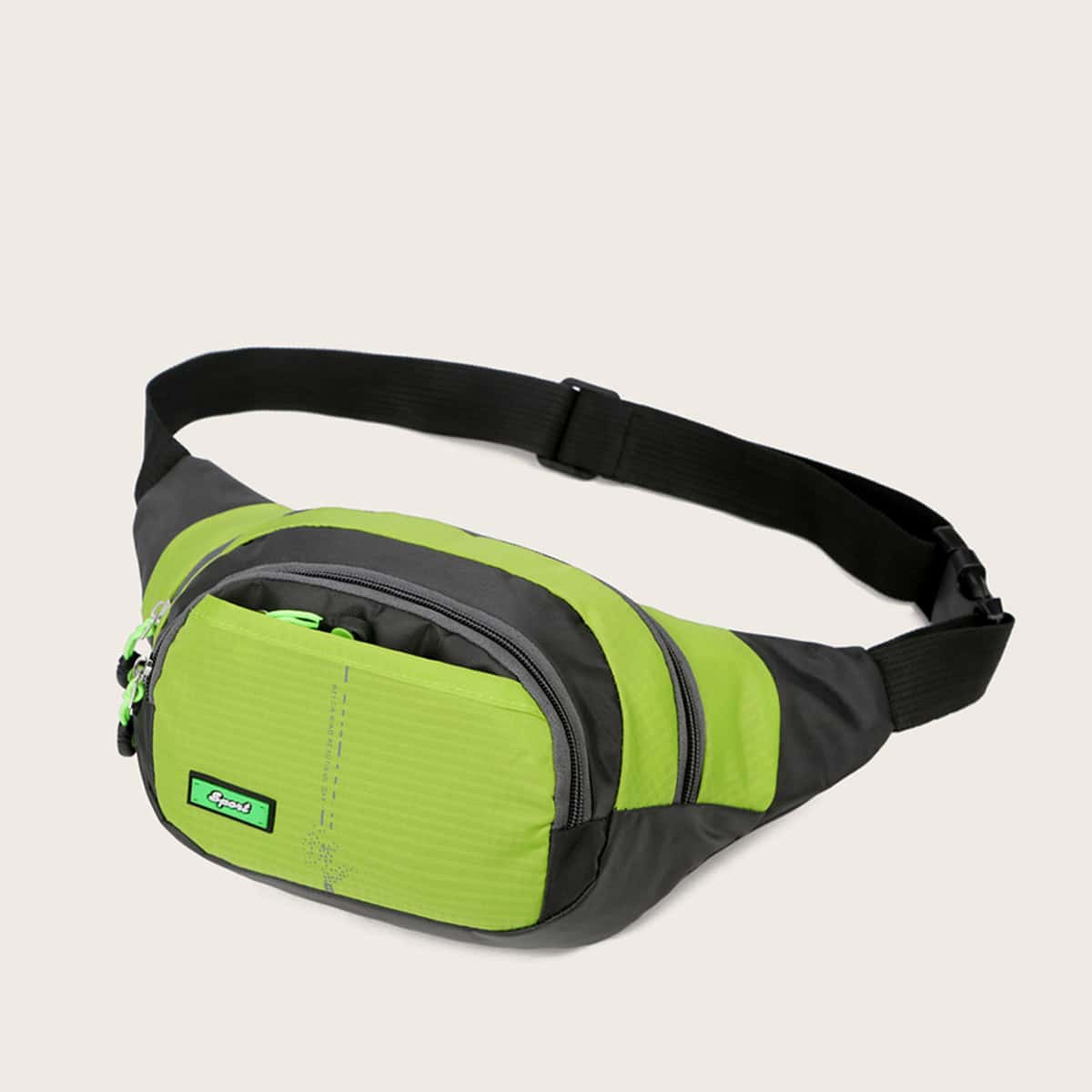 

Color Block Fanny Pack, Green