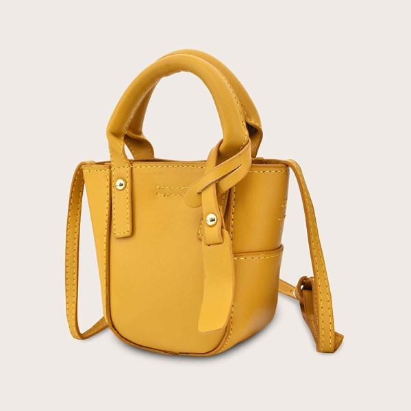 

Minimalist Double Handle Satchel Bag, Yellow