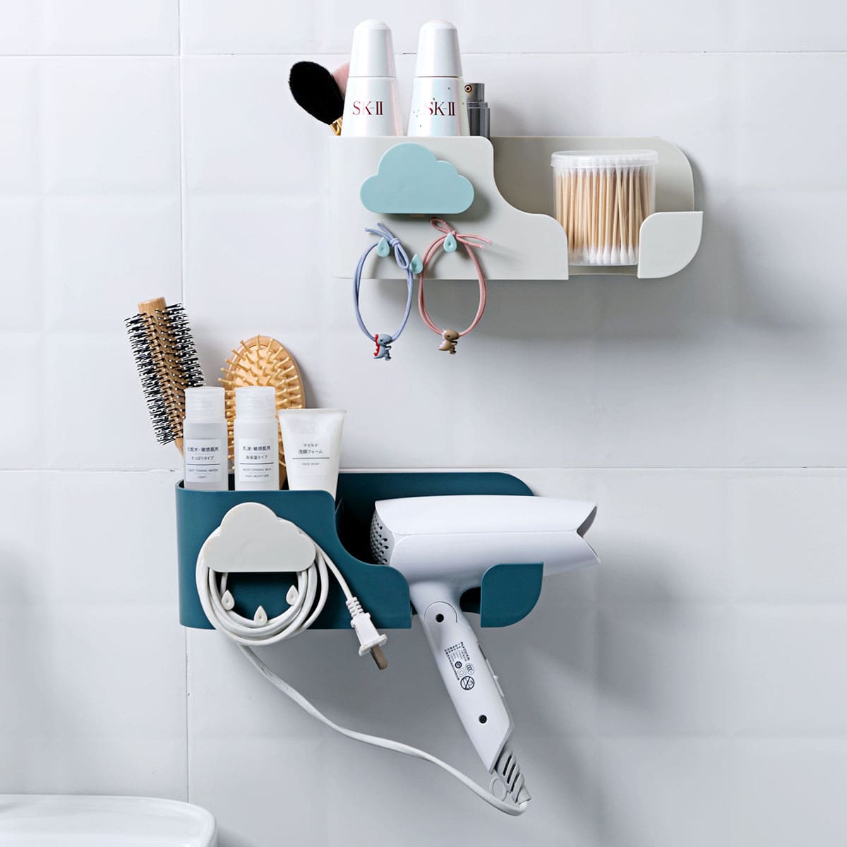 

1pc Wall-mounted Multipurpose Storage Rack, Multicolor