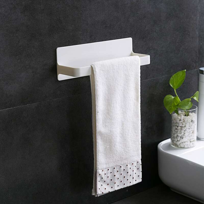 

1pc Bathroom Punch-free Towel Rack, White