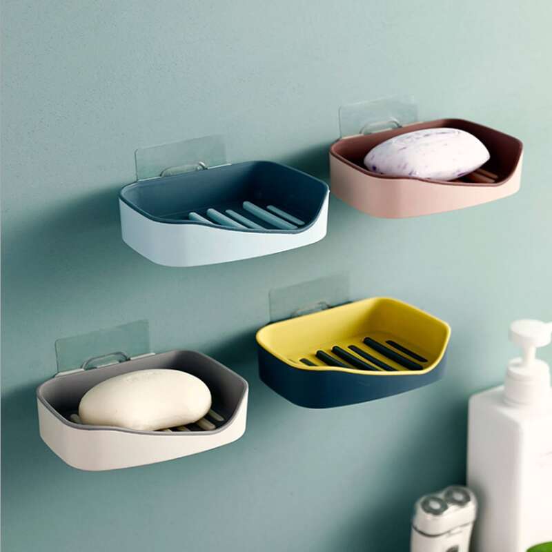 

1pc Wall Mounted Soap Holder, Multicolor