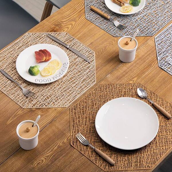 

1pc Solid Color Geometric Non-slip Coaster