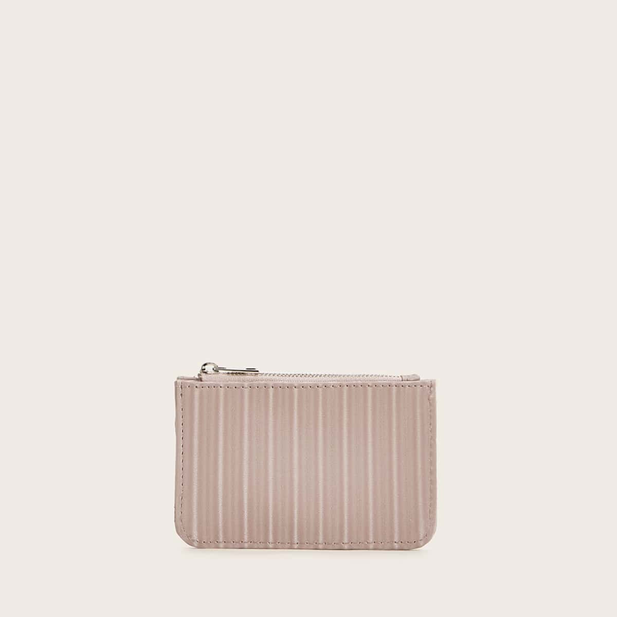 

Striped Wallet With Card Holder, Pink