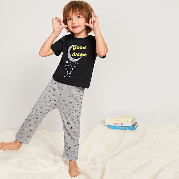 

Toddler Boys Galaxy Print PJ Set, Multicolor