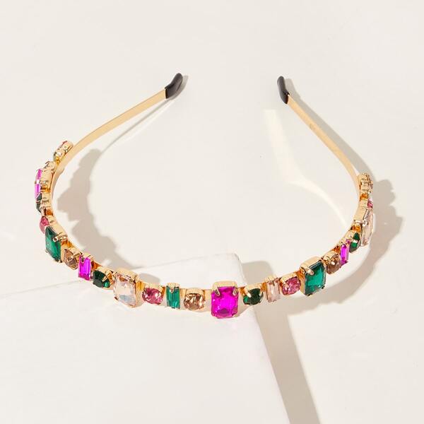

Rhinestone Decor Hair Hoop, Multicolor
