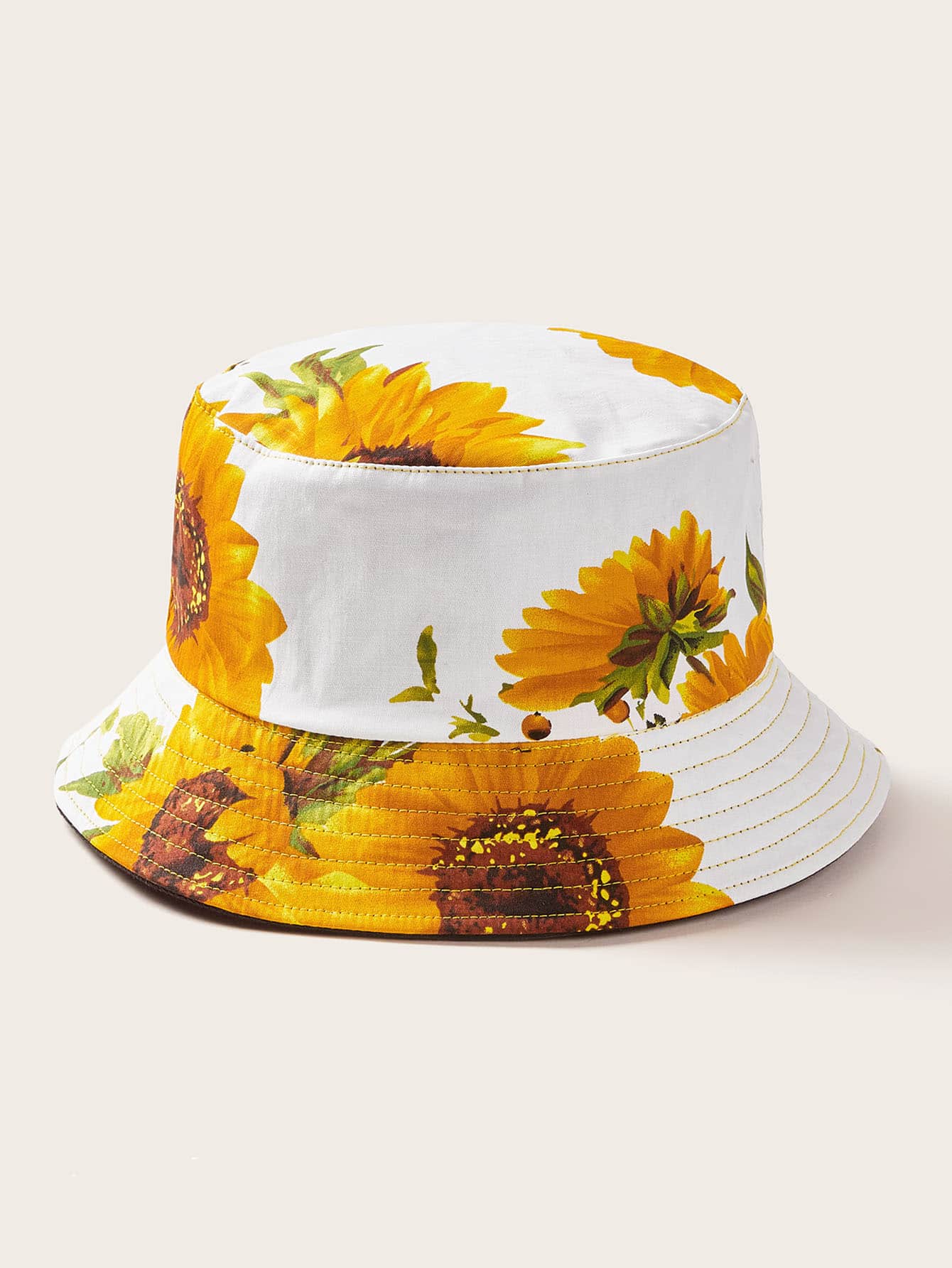 Sunflower Pattern Bucket Hat | SHEIN