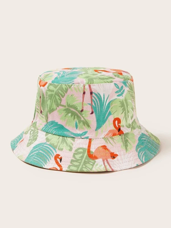 flamingo bucket hat