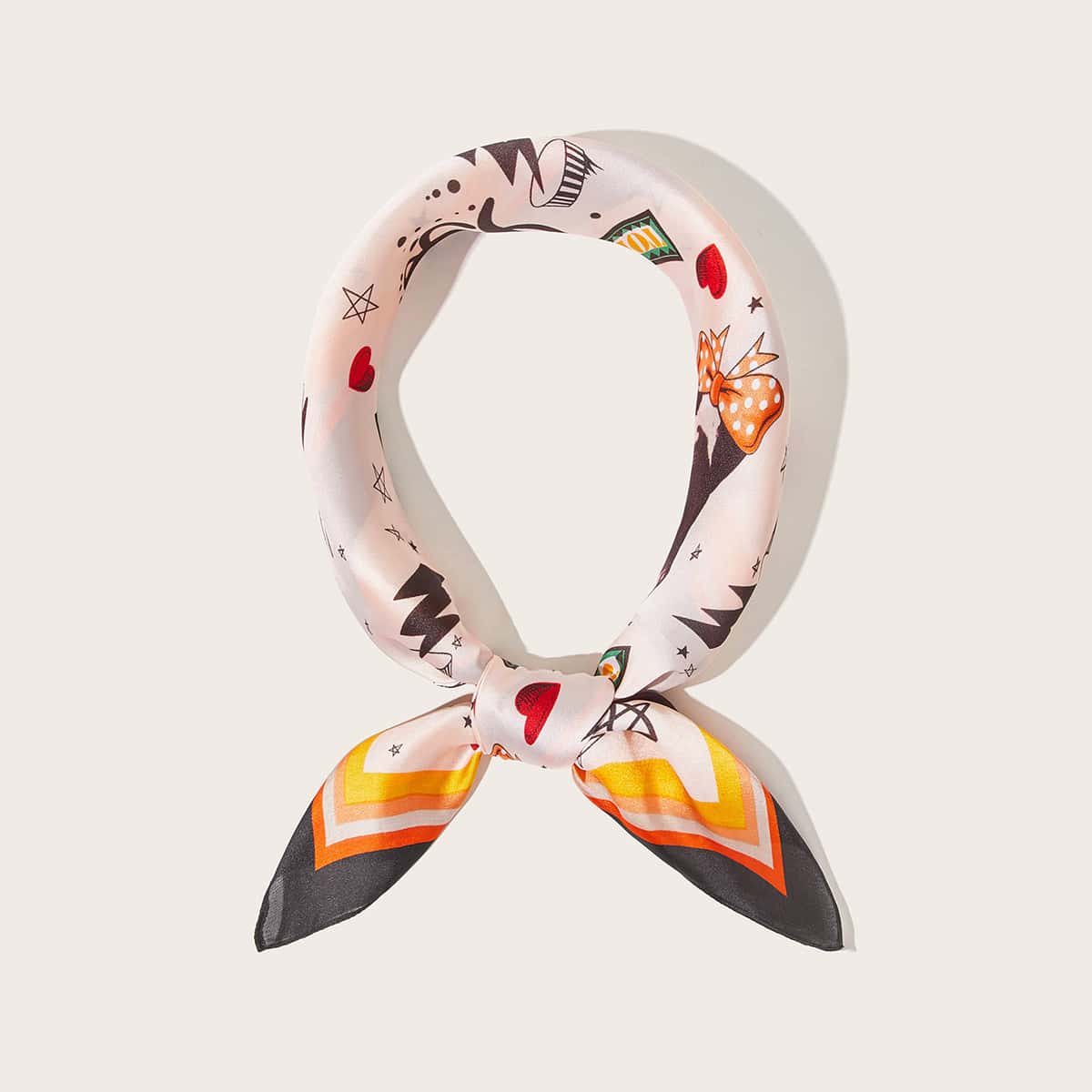 

Dog & Heart Pattern Bandana, Multicolor