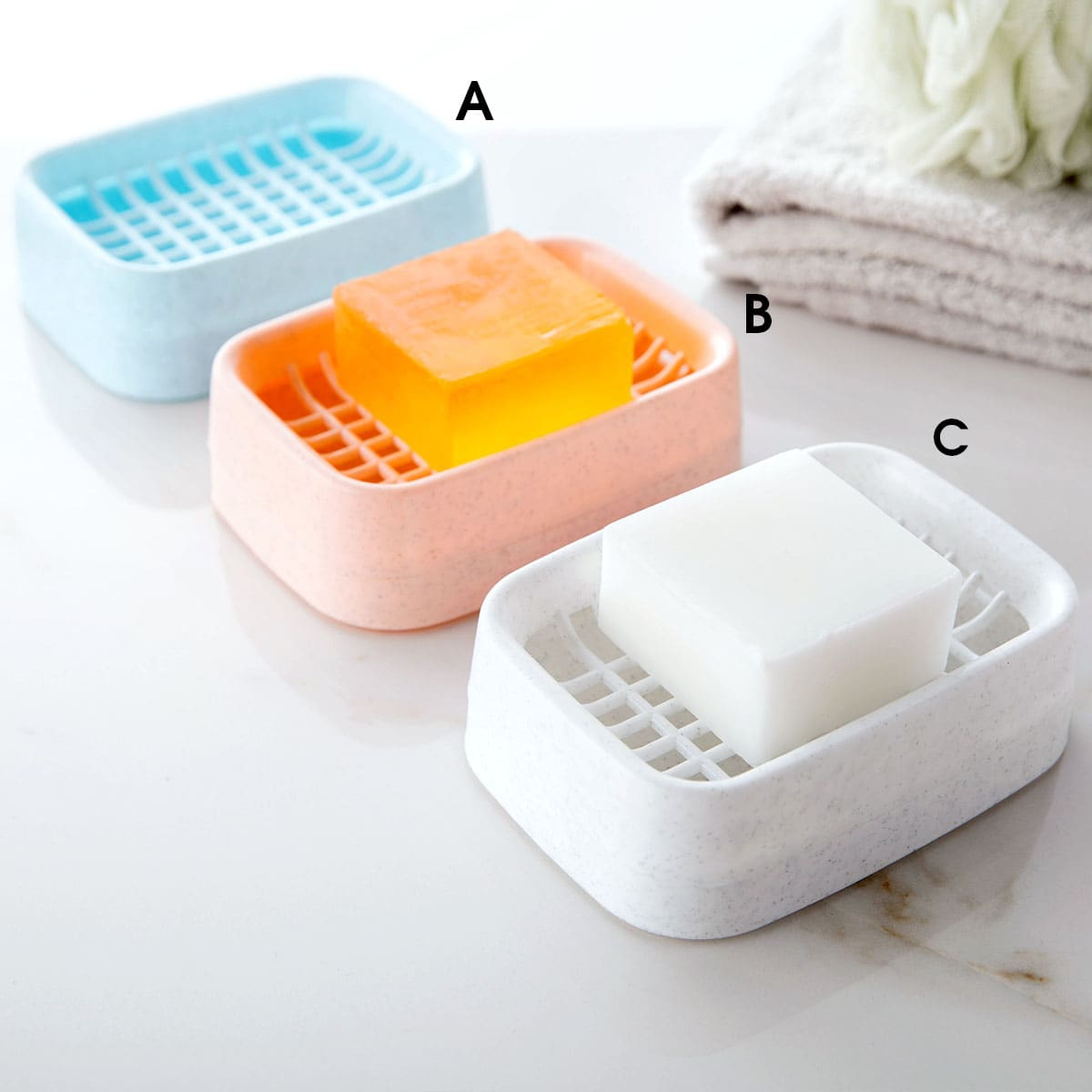 

1pc Double Layer Drain Soap Dish, Multicolor