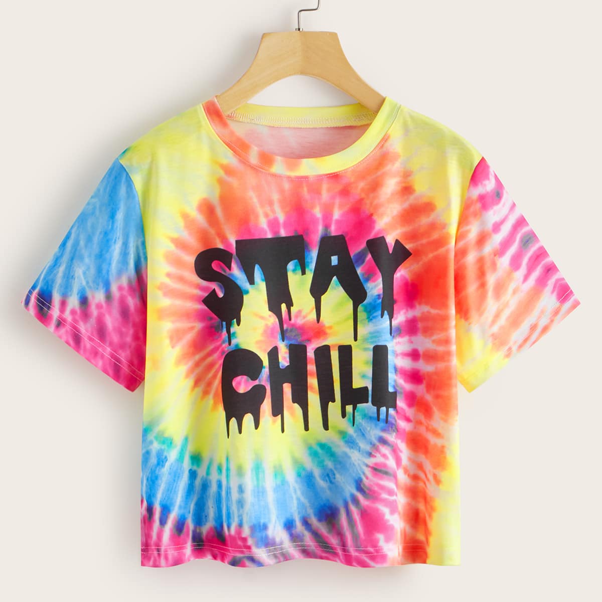

Tie Dye Letter Graphic Tee, Multicolor