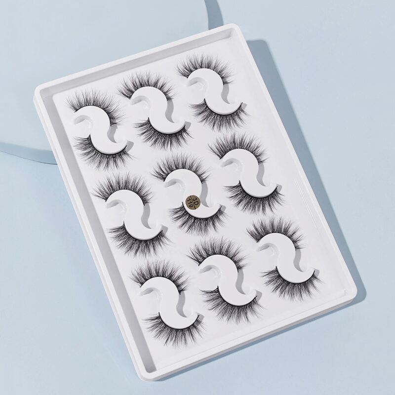 

9pairs Natural Thick False Eyelashes, Black