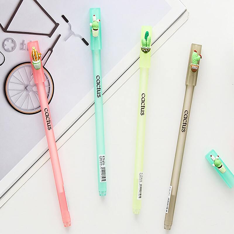 

4pcs Cactus Print Gel Pen