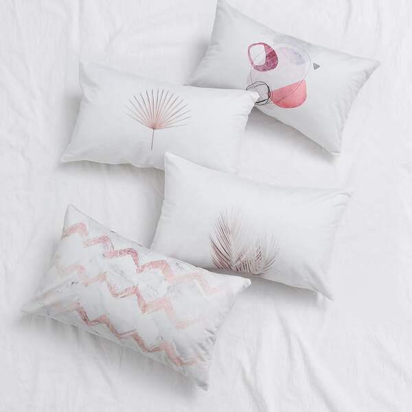 

1pc Geometric Pattern Lumbar Pillow Cover, Multicolor