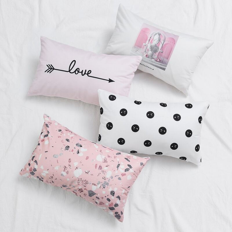 

1PC Graphic Pattern Lumbar Pillow Cover, Multicolor