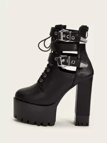 botas hebillas plataforma botas hebillas plataforma
