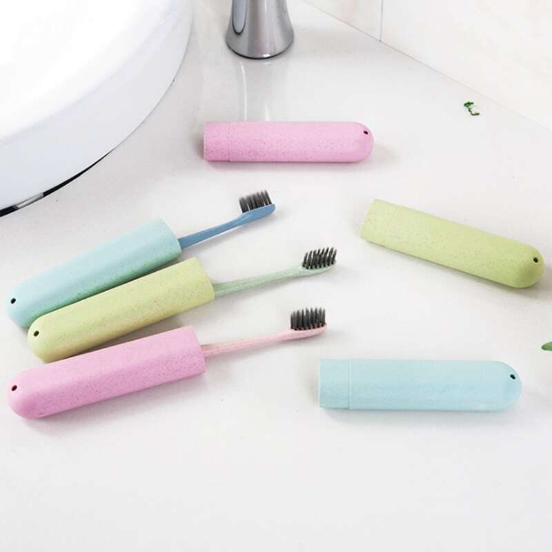 

1pc Portable Travel Toothbrush & Box, Multicolor