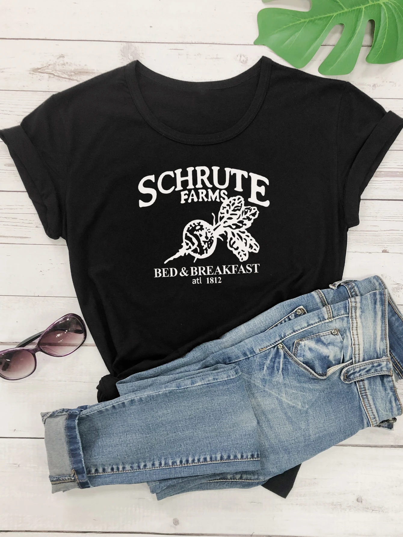 Schrute farms shirt shein clearance