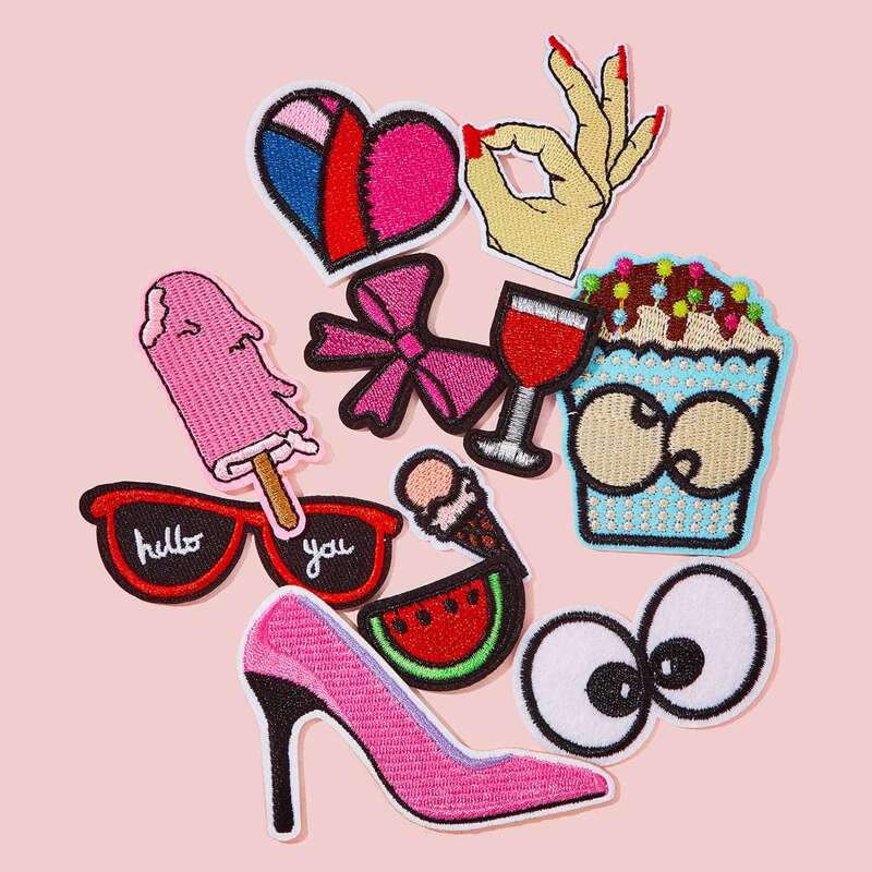 

11pcs Heels & Heart Cloth Sticker