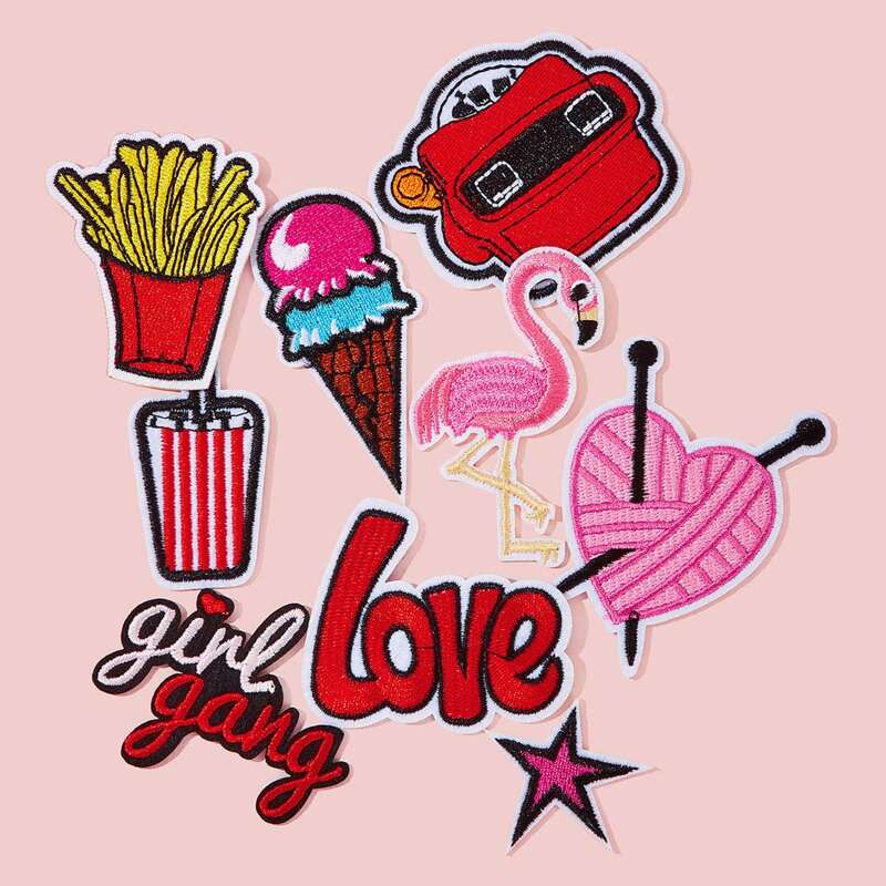 

9pcs Flamingo & Star Cloth Sticker